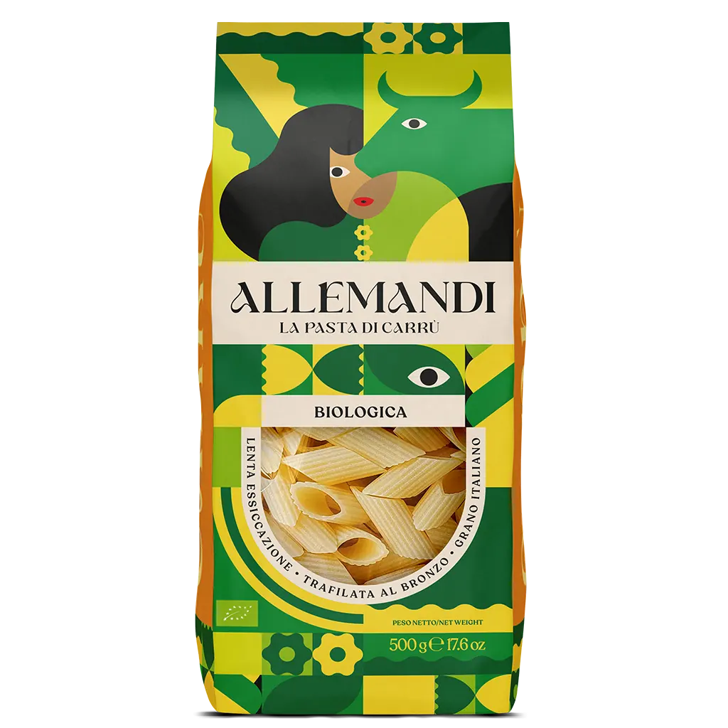 Mezze Penne rigate biologiche - Allemandi